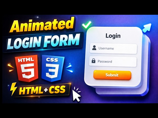 How to Create Modern Login Form Design using HTML & CSS | Coding Cloud