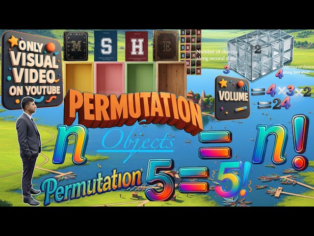 Permutation of 4 is 4! Why ? Because of volume | visual explanation within |