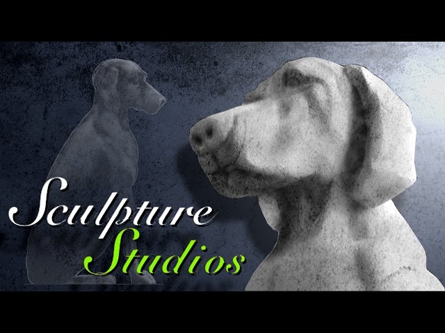 Giant Concrete Dog Polystyrene / Styrofoam Carving by Sculpture Studios