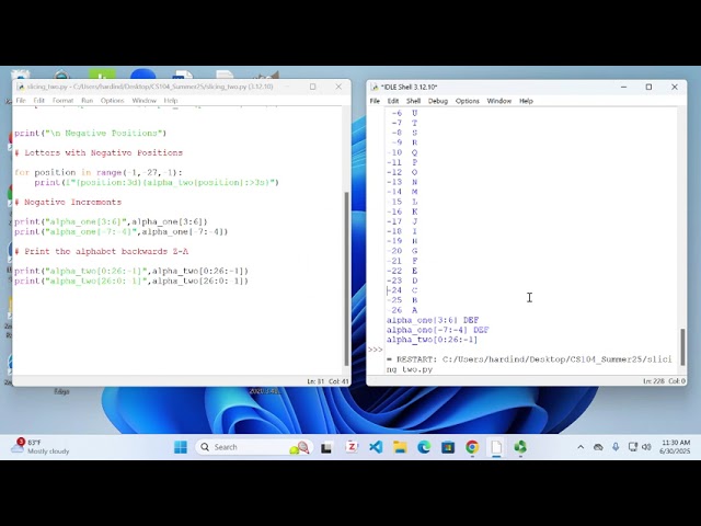 Python String Slicing with Negative Positions