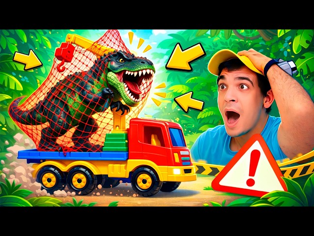 Helpman and his adventures in the world of toys. Games with dinosaurs and toy cars.
