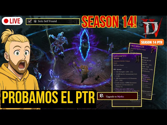 [Diablo 4 - Season 14 PTR]🔥 PTR Season 14 EN DIRECTO 🔥 Probamos todas las novedades de Diablo IV