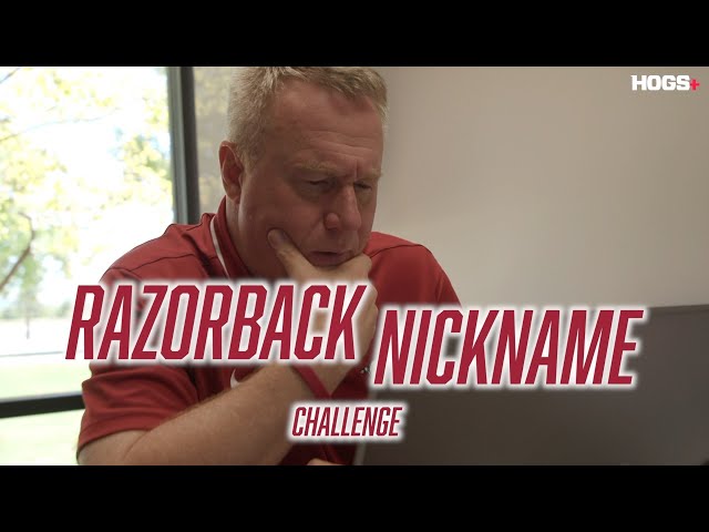 Razorback Football Nickname Challenge | How Many Can Coach Z Name?