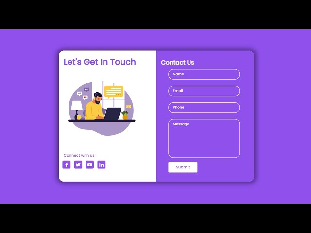 Responsive Contact Us Form Using HTML & CSS