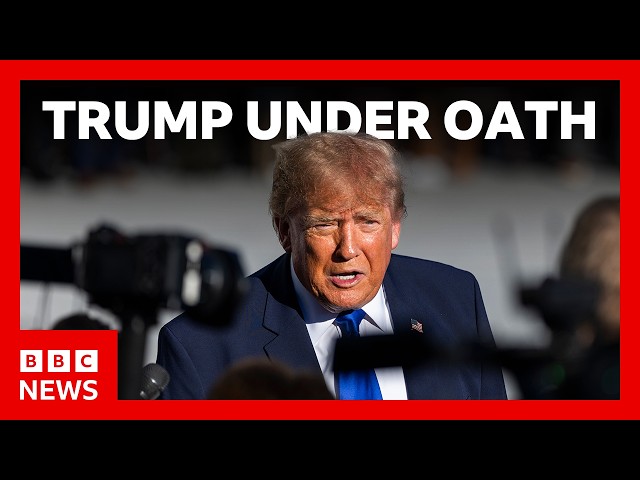 President Trump ordered to answer questions under oath in BBC lawsuit | BBC News