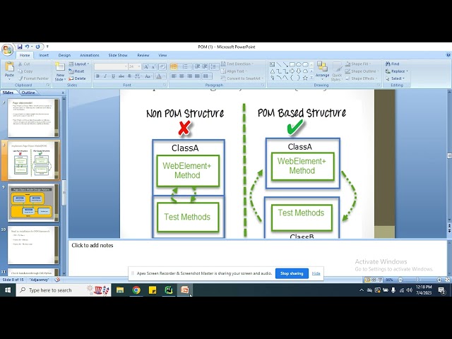 Page object model