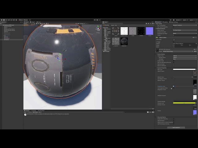 Unity pbr "metallic roughness" material hdrp with shader graph