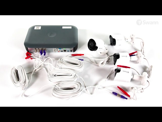 Swann DVR Security System Hardware Quick Start - how to connect cables