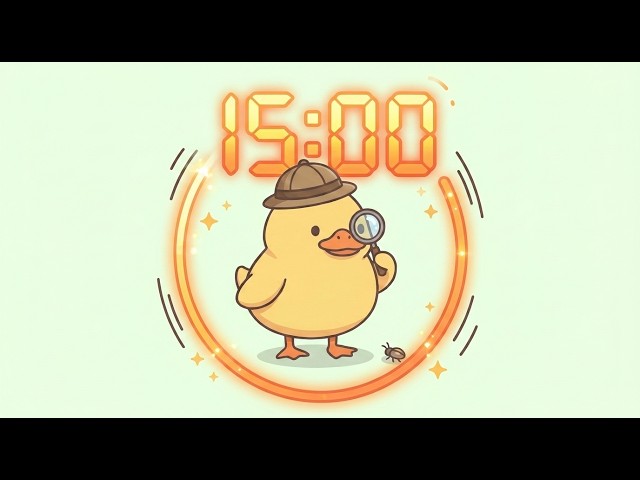 15 Minute Timer 🦆 Cute Classroom Focus Timer