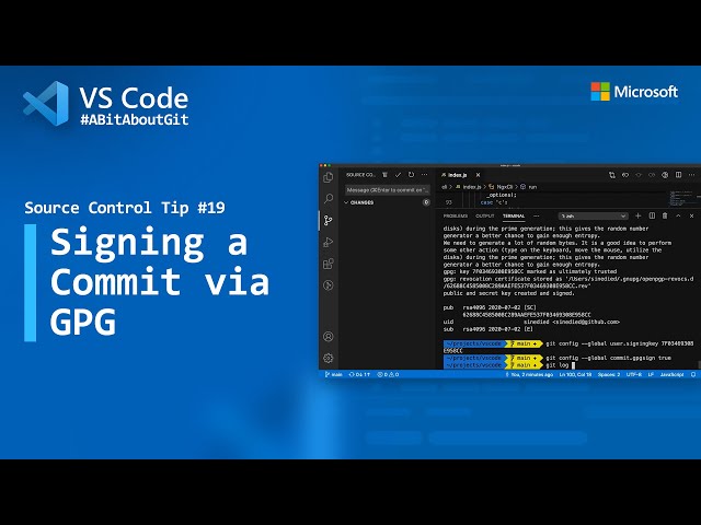 Source Control Tip 19: Signing a commit via GPG