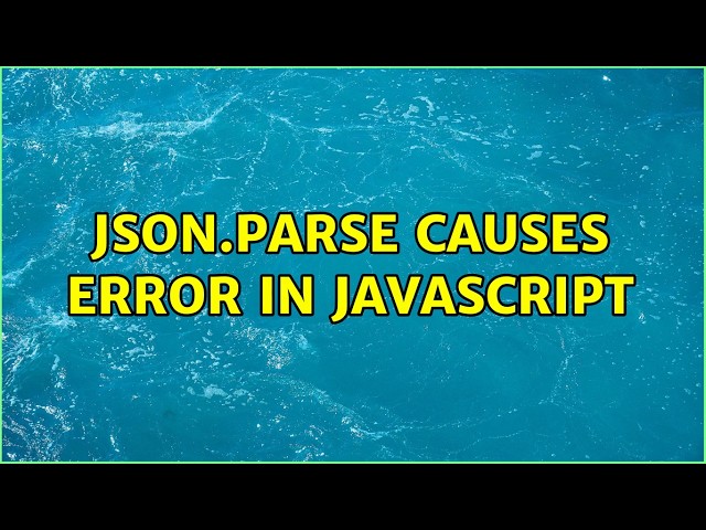 JSON.Parse causes error in javascript