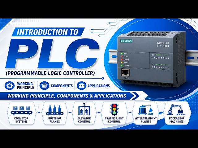 Introduction to PLC (Programmable Logic Controller) | Working Principle, Components & Applications