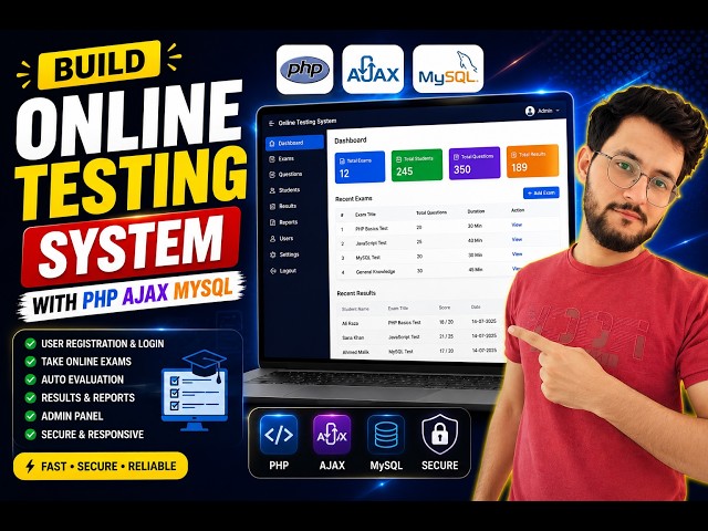 🚀 Online Testing System Project in PHP & MySQL