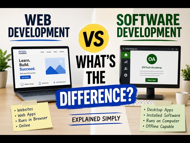 Web Development vs Front-End Software Development  What's the Difference (Explained Simply)