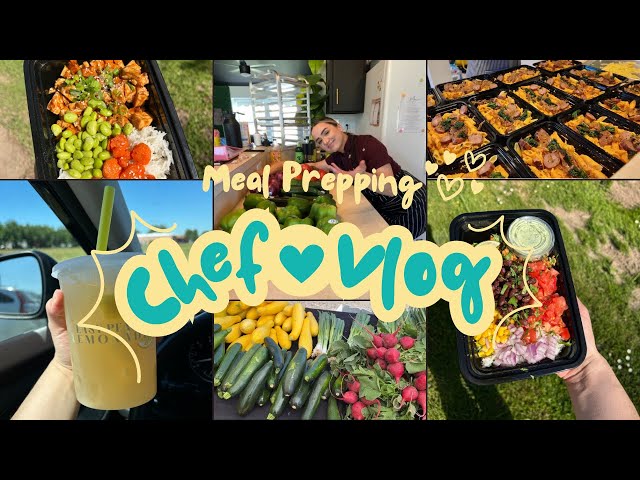 A day in the life of a Personal Chef: Prepping 48 meals & Farmers Market Adventures!