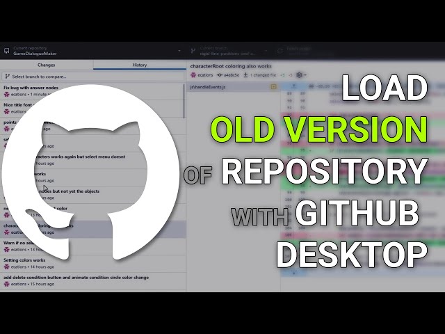 How to Load an Old Version of a Repository with Github Desktop