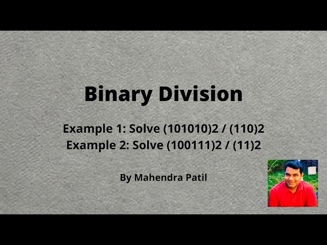 Binary Division