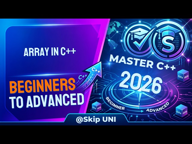 Lec-33: Array in C++ Programming | C++ Programming for Beginners | Complete Tutorial | @SkipUNI
