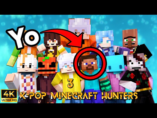 AND REACTING to K-Pop Minecraft Hunters in 4K 😭💔