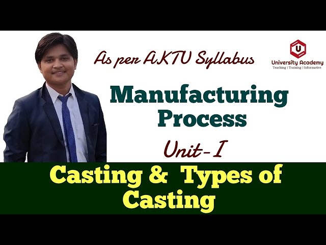 MP2: Casting, Types Of Casting | Metal casting processes and equipment | Manufacturing processes