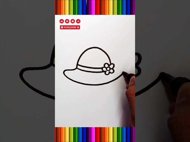 how to draw a hat #drawing #trending #shorts