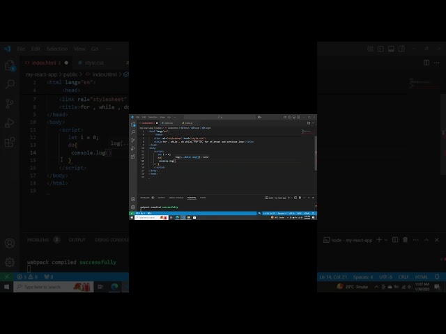 Do While Loop in javascript #coding