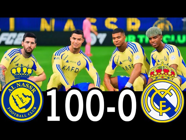 FC 25 -MESSI RONALDO NEYMAR & MBAPPE | ALL STARS |  AL NASSR 100-0 MANCHESTER UNITED