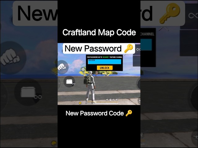 Rushkey craftland map new password code #shorts #viral #freefireindia