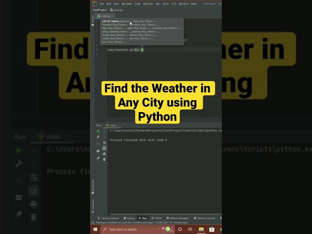 Find the Weather in Any City using Python