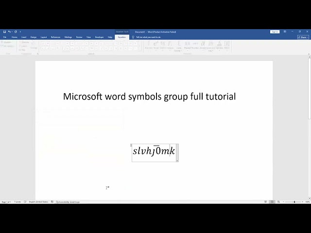 Microsoft word symbols group full tutorial