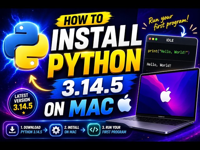 How to install Python 3.14.5 on Mac | How to install Python on Mac in 2026 #pythoninstallation