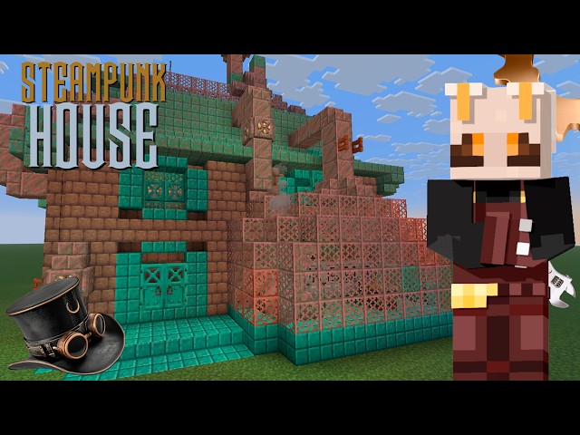 How I built a STEAMPUNK House in Minecraft! - Tutorial