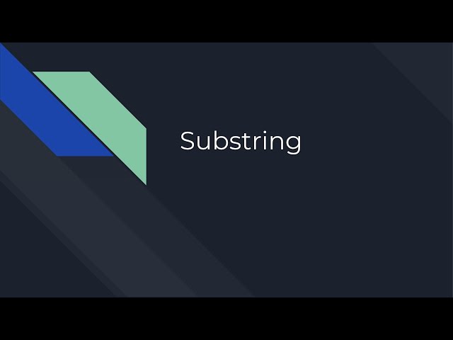 Substring