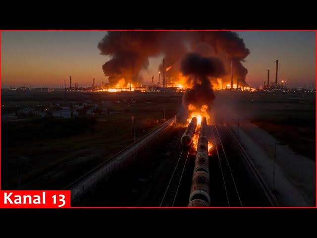 Ukrainian FP-2 drones struck a fuel train, an oil depot, and military targets in Crimea