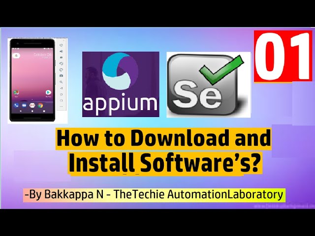 Appium Tutorial for Beginners-01 Installing Softwares