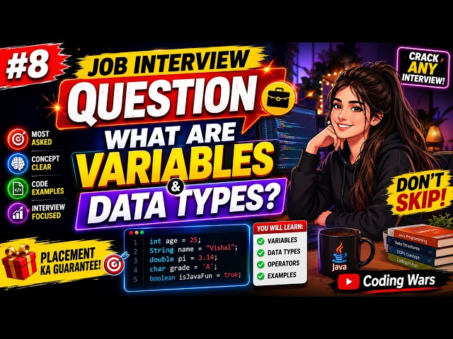 Java Variables & Data Types Explained in Hindi | Java Interview Questions |Java Tutorial in Hindi