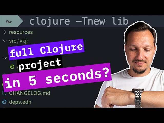 How to generate Clojure projects from templates with deps-new tool