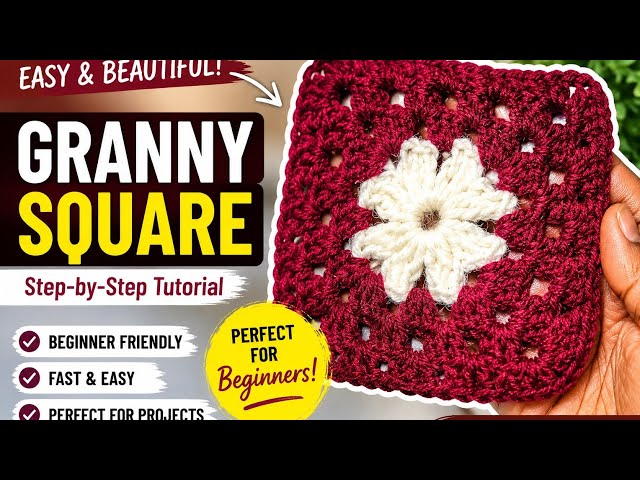 How to Crochet Granny Square||Beginner Friendly 