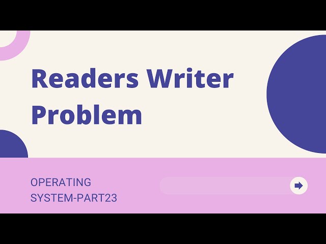 Readers Writer Problem | Classical Problems of Synchronization | Lecture 23