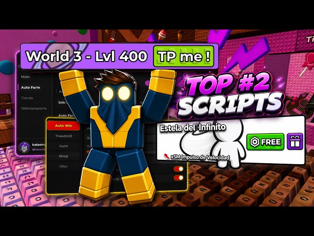 +1 Speed Keyboard Escape Top #2 scripts | No Key Auto Win, Auto Farm & Infinity Trail