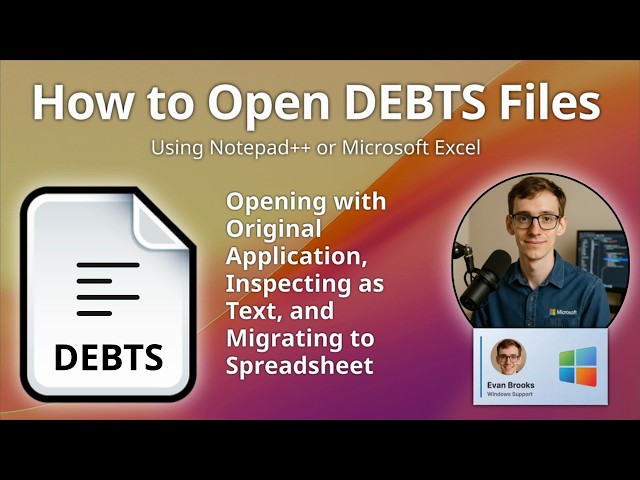 How to Open DEBTS Files (Debt Management Data)