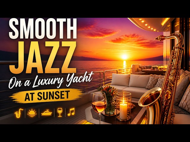 Smooth jazz on a luxury yacht at sunset 🎹 Piano Jazz • Stress Relief • Romantic