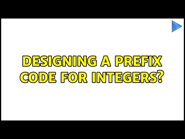 Designing a prefix code for integers?