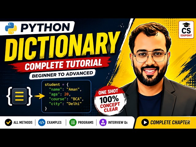 Python Dictionary Complete Tutorial in Hindi | Dictionary in Python | One Shot 🔥