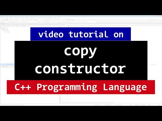 CPP Copy Constructor with Example | C++ Programming Video Tutorial