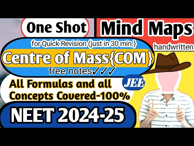 Centre Of Mass (COM) Mind Map in One Shot | NEET Physics Formulas Revision | NEET 2025-26 | Edleknow