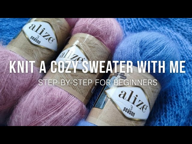 💯👍Mohair Sweater Tutorial | Step-by-Step Knitting for Beginners🧶💖