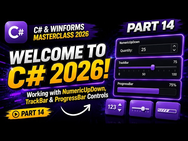 Master Sliders & Progress Bars in C# WinForms (.NET 10) – Full Tutorial
