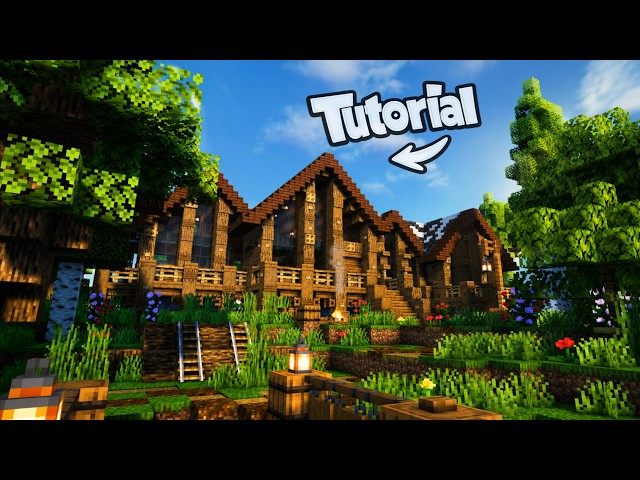 Minecraft: How to Build a Large Wooden Mansion | Tutorial 🪵
