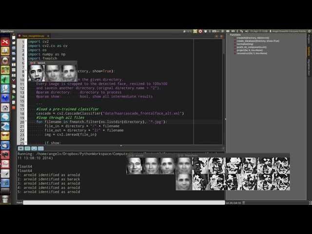 Face detection and recognition: a toy example
